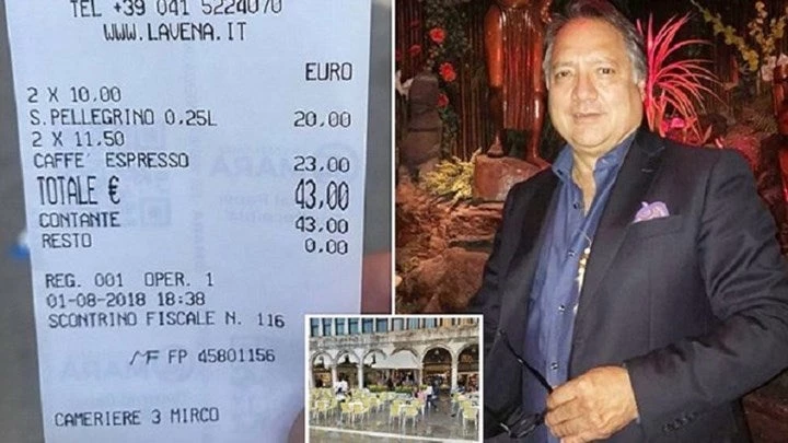 Έξαλλος τουρίστας για τη «λυπητερή»: Δύο καφέδες και δύο μπουκάλια νερό, σύνολο 43 ευρώ